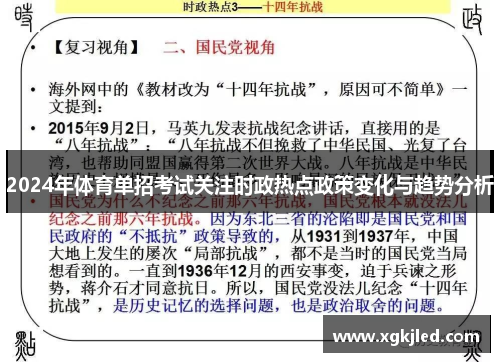 2024年体育单招考试关注时政热点政策变化与趋势分析